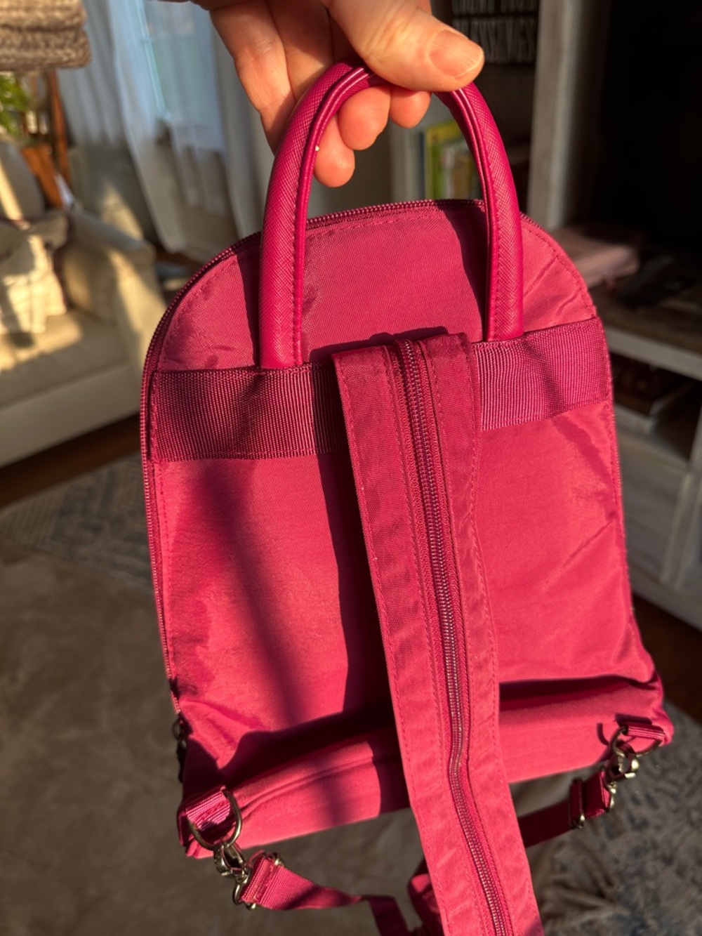 Baggallini Fuchsia Small Daypack Backpack - Picture 6 of 7